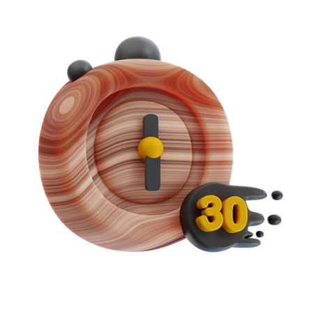 30 Minutes Stopwatch  3D Icon