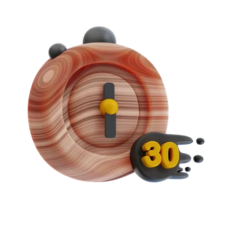 30 Minutes Stopwatch  3D Icon