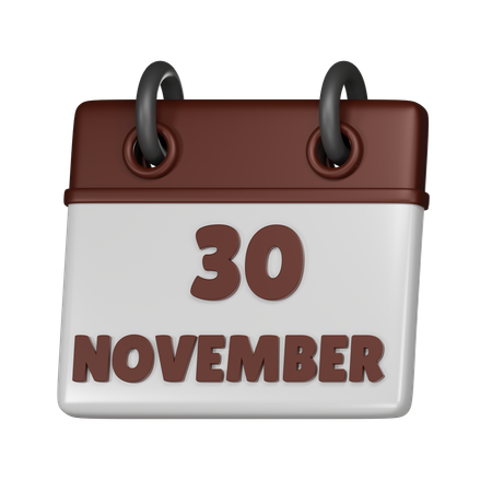 30 de noviembre  3D Icon