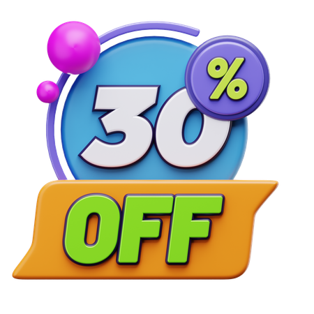 30% Off  3D Icon