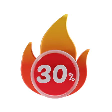 30 Percent Off 3 D Icon Illustratrion 3D Icon