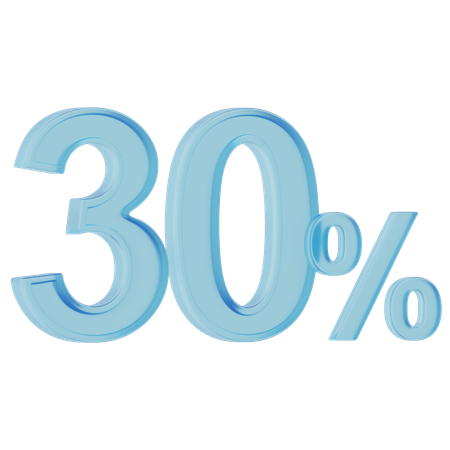 30 Percent  3D Icon