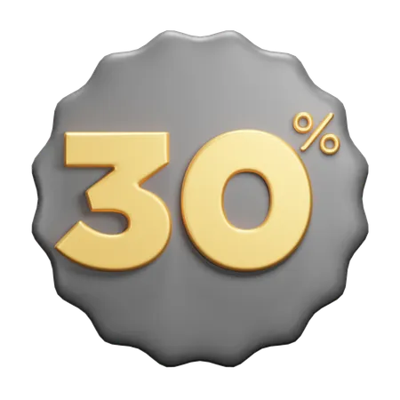 30 percent  3D Icon