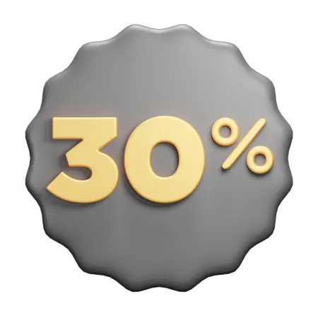 30 percent  3D Icon