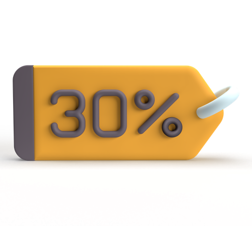 30 Percent  3D Icon