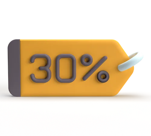 30 Percent  3D Icon