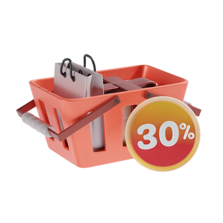 30 Percent  3D Icon