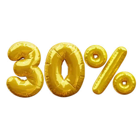 30 percent  3D Icon