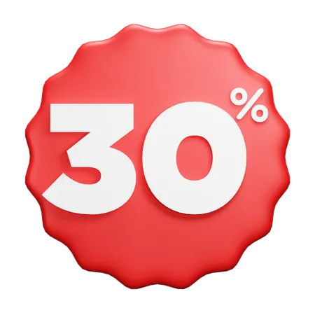30 percent  3D Icon