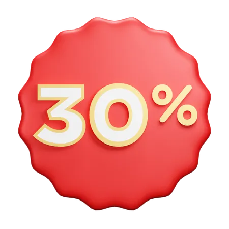 30 percent  3D Icon