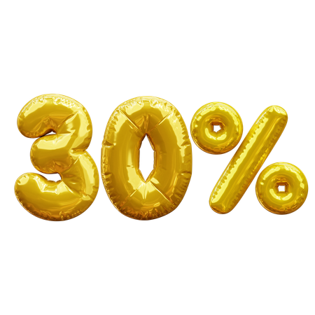 30 percent  3D Icon