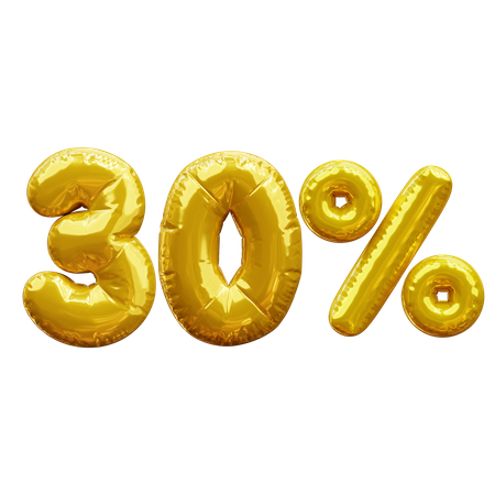 30 percent  3D Icon