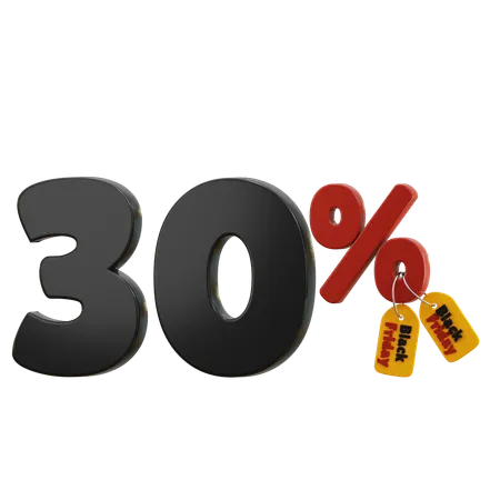 30 Percent Discount  3D Icon