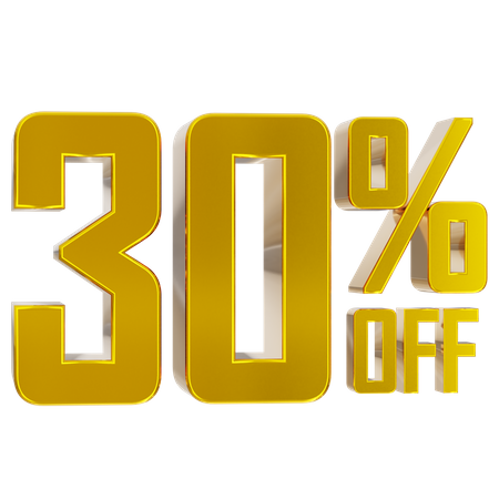30 percent discount  3D Icon