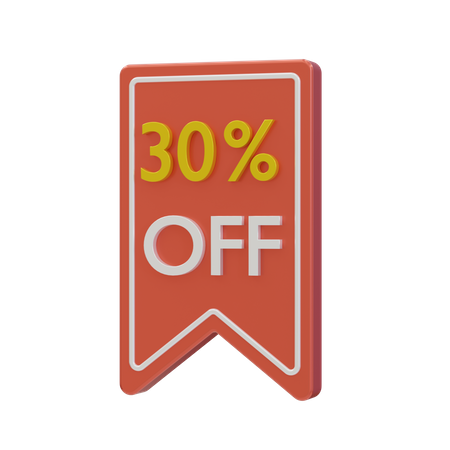 30 percent discount  3D Icon
