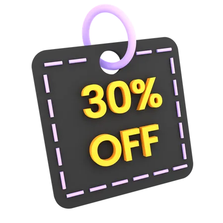 3 D Discount 10 20 30 Off Sale Tag Icon Ecommerce Illustration 3D Icon