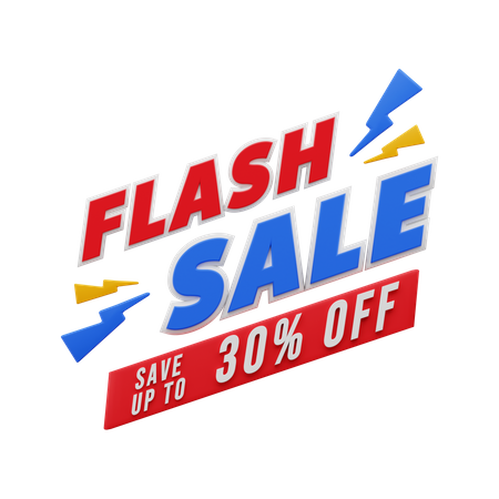 30 Percent Flash Sale  3D Sticker