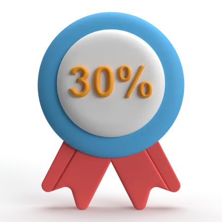 30% 할인  3D Icon