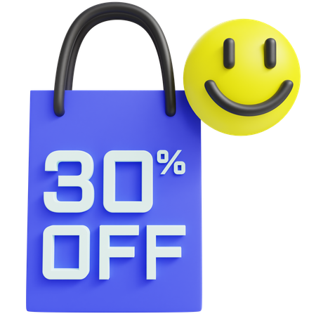 30 Percent Off  3D Icon