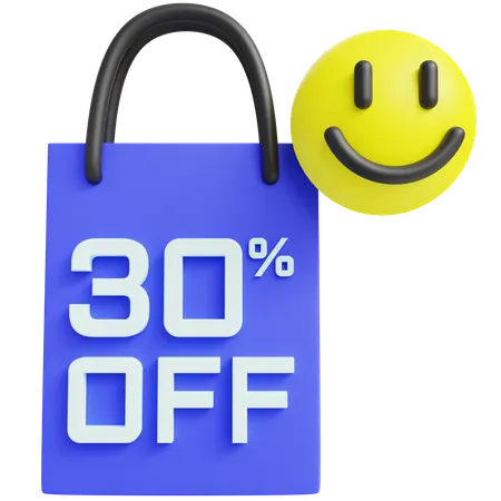 30 Percent Off  3D Icon