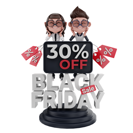 30 Percent off  3D Icon