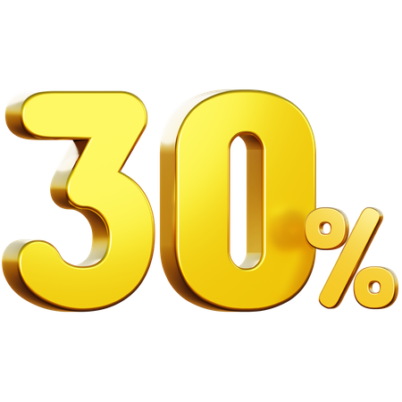 30 Percent Off  3D Icon