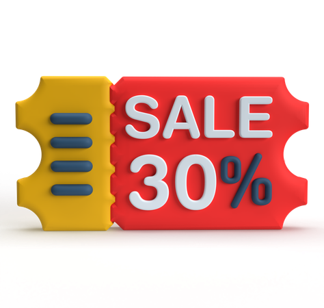 30 percent sale  3D Icon
