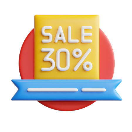 30 Percent Sale  3D Icon