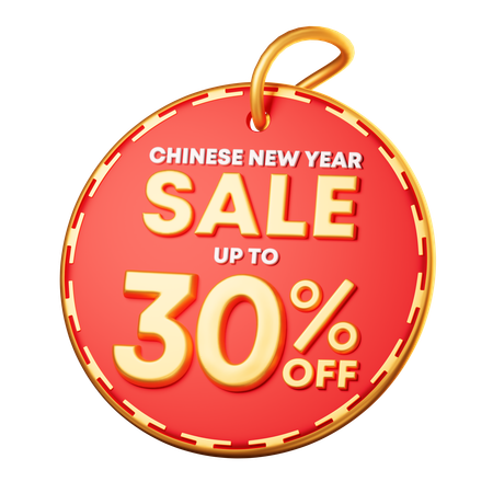 30 Percentage Discount  3D Icon