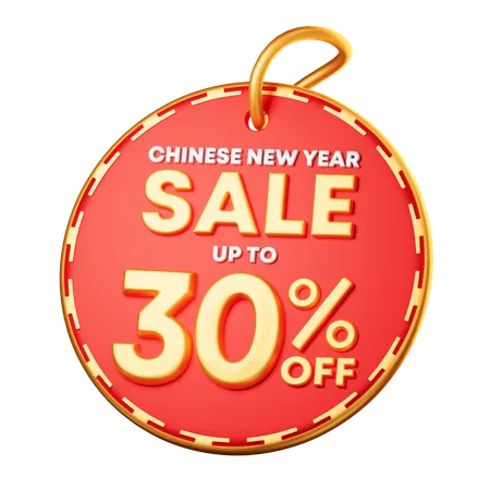 30 Percentage Discount  3D Icon