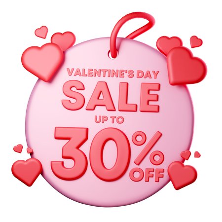 30 Percentage Discount  3D Icon