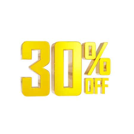 30 Percentage Discount  3D Icon