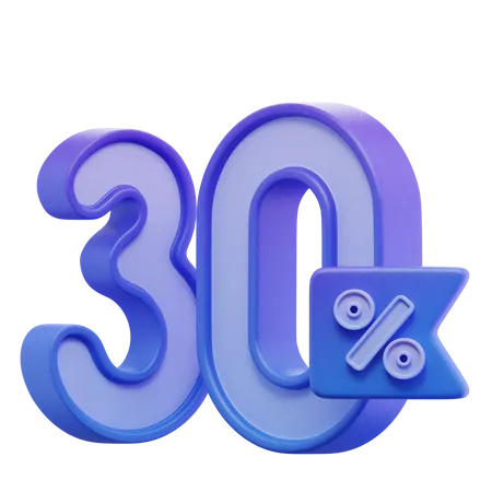30 por ciento  3D Icon