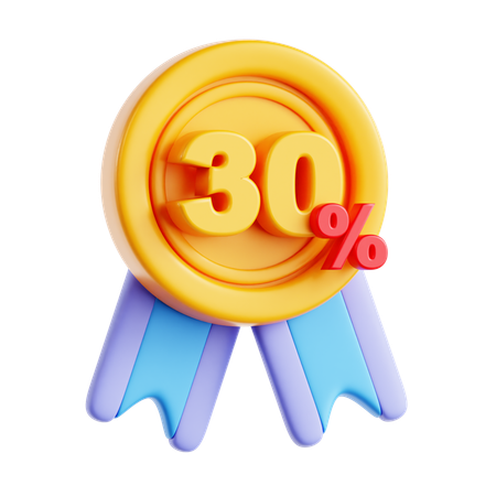 30 porcentaje  3D Icon