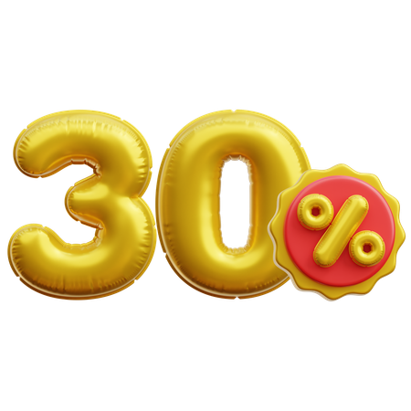 30 pour cent  3D Icon