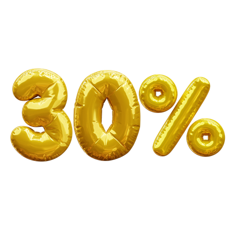 30 Prozent  3D Icon