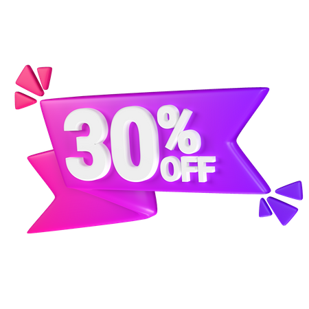 30% Rabatt-Tag  3D Icon