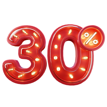 30% Rabattverkauf  3D Icon