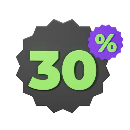 30% de réduction  3D Icon