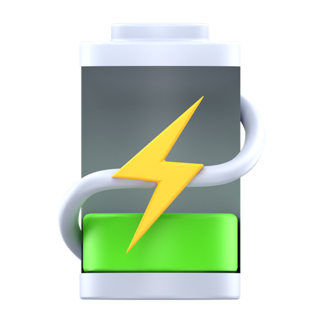 30% status battery charging  3D Icon