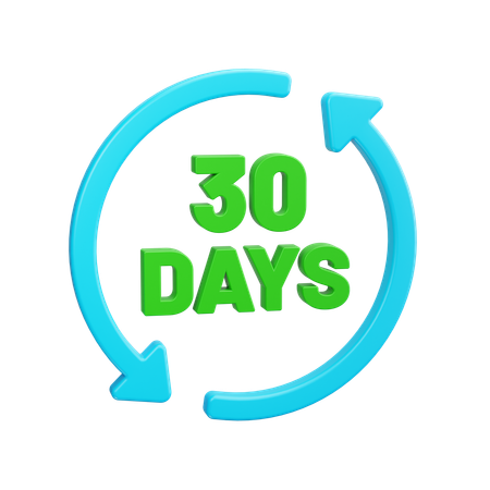 30 Tage Rückgaberecht  3D Icon