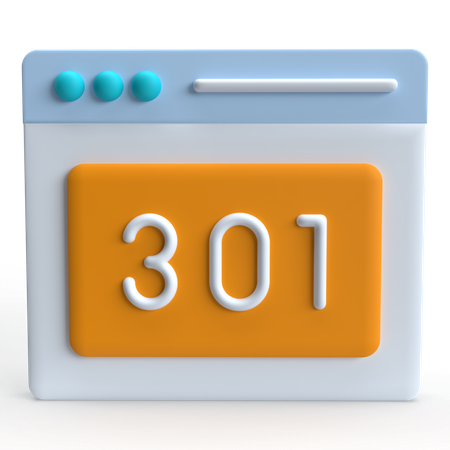 301 Error  3D Icon