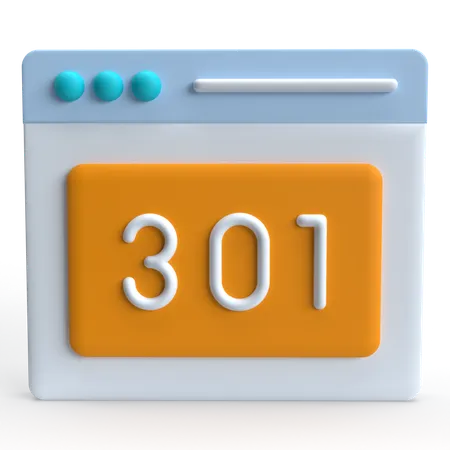 301 Error  3D Icon
