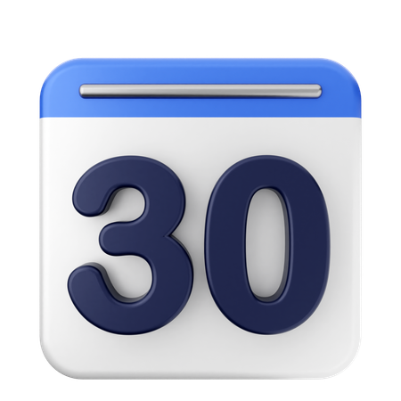 Calendrier 30e  3D Icon