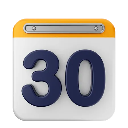 Calendrier 30e  3D Icon