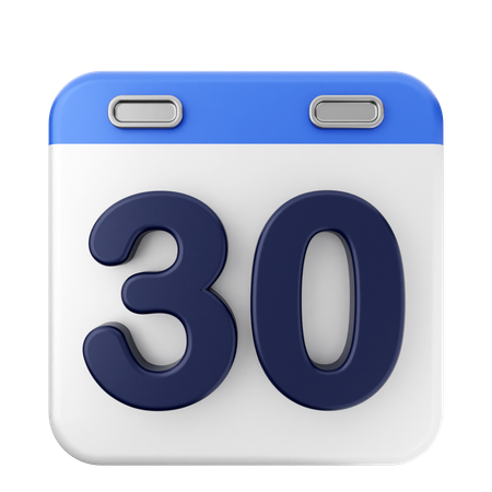 Calendrier 30e  3D Icon