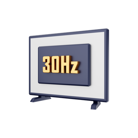 Frecuencia de actualización de 30 hz  3D Illustration