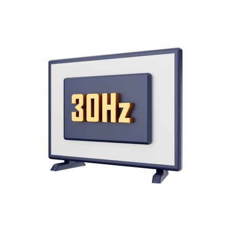 30Hz Refresh Rate  3D Illustration