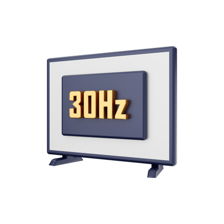 Taux de rafraîchissement de 30 Hz  3D Illustration
