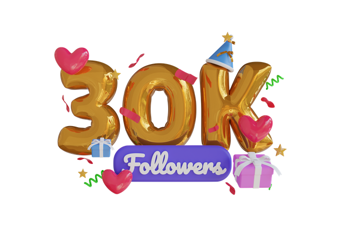 30K  3D Icon